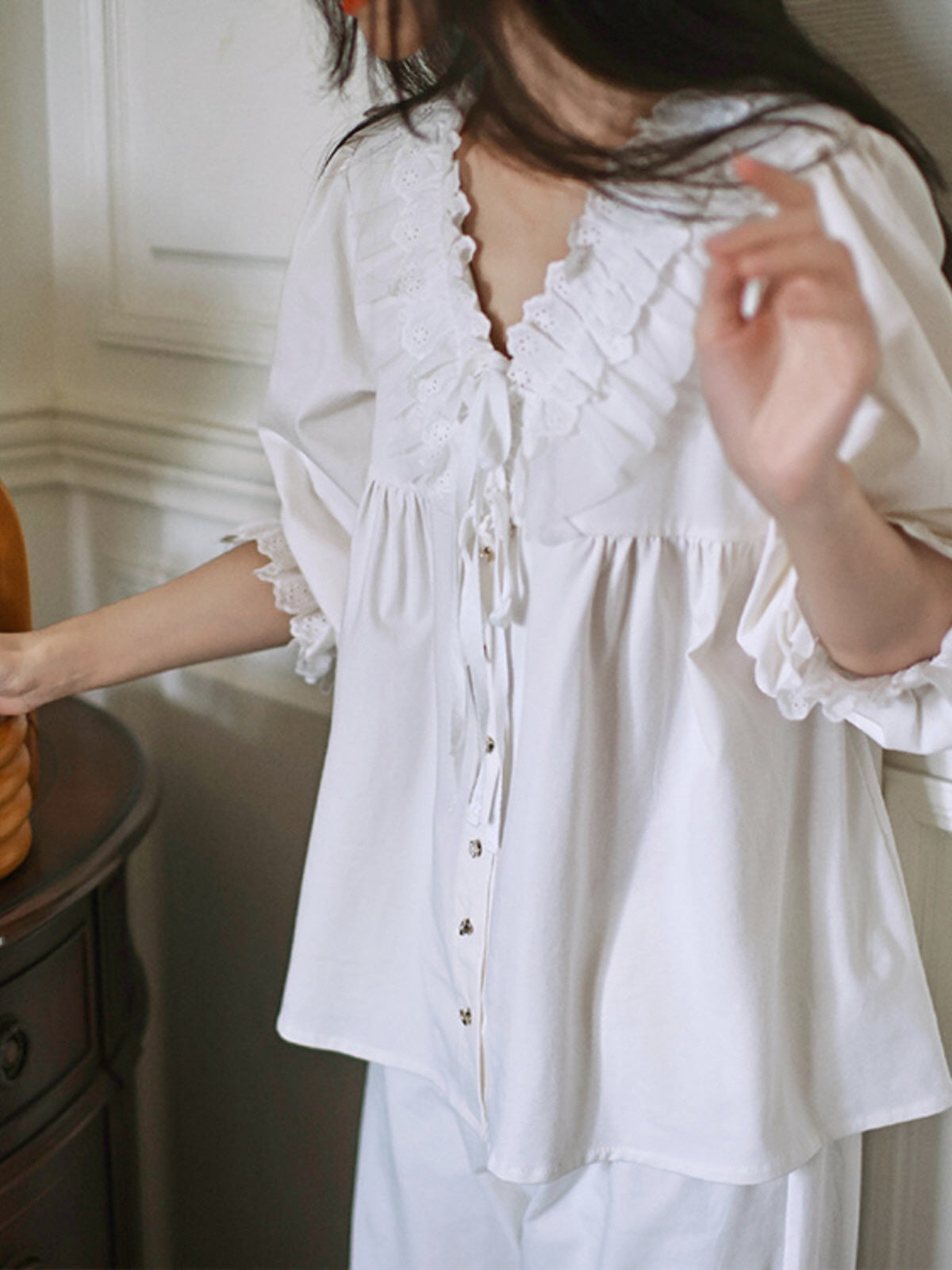 Vintage Dream Lace Pajama Set