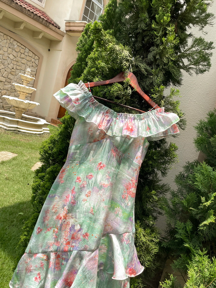 Aurora's Enchanted Monet Garden Dress