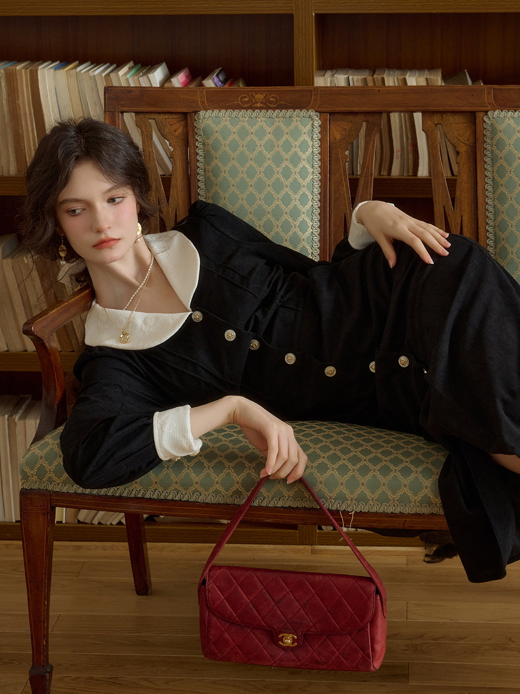 Vintage Corduroy Elegance Dress