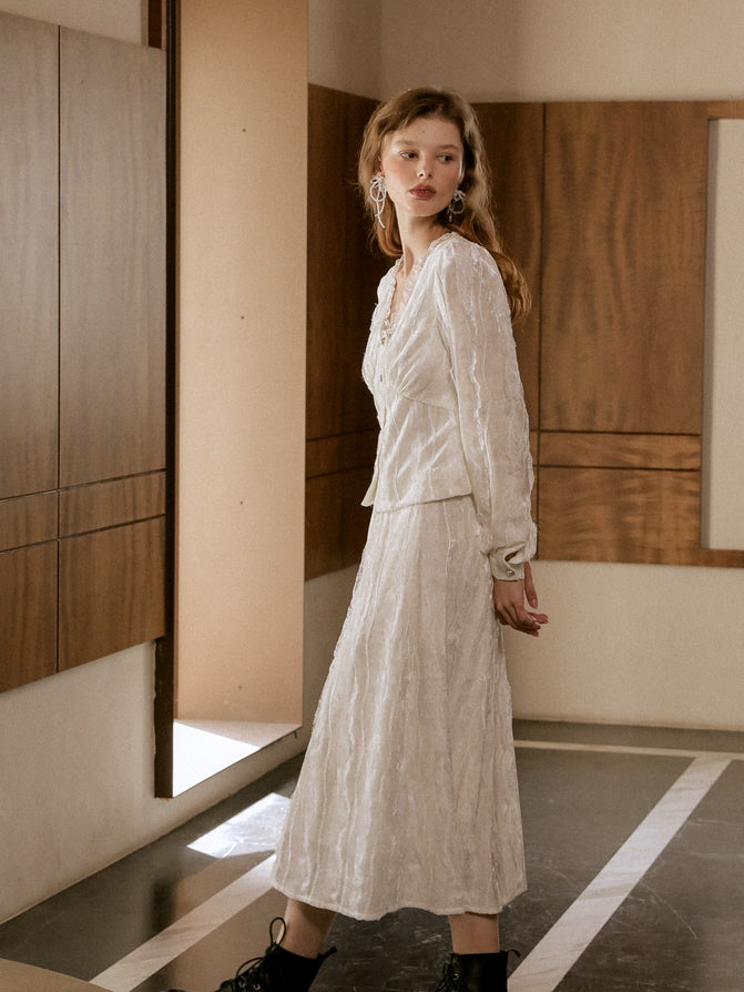 Ethereal Lace Wave Skirt