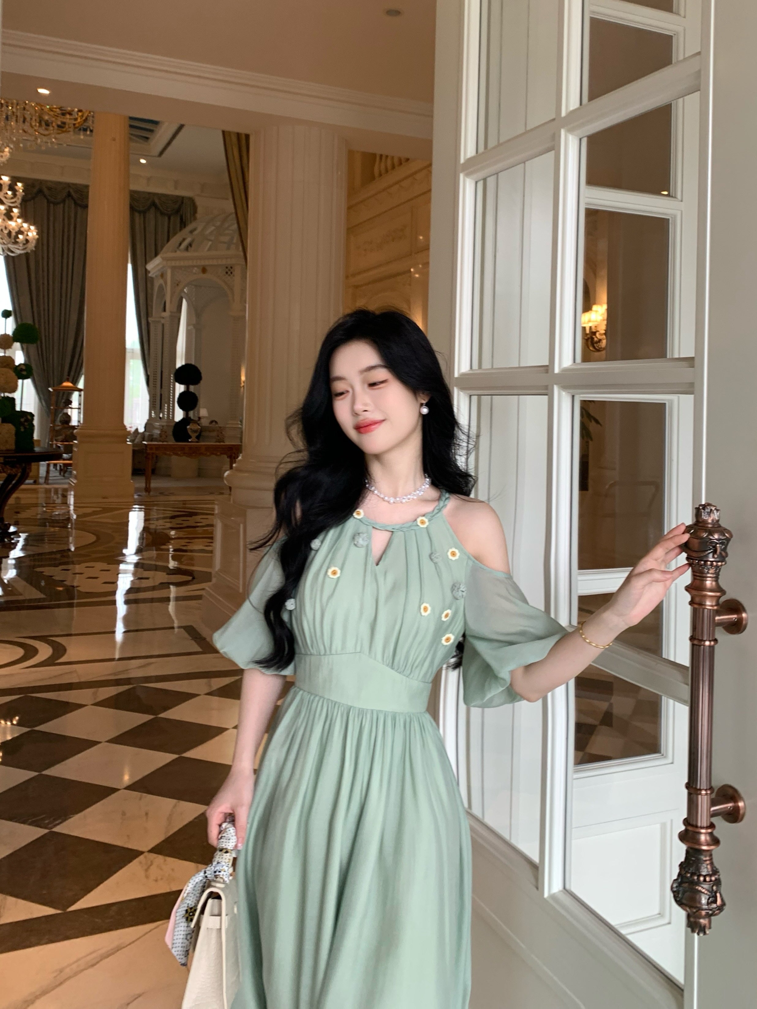 Enchanted Mint Floral Fairy Dress
