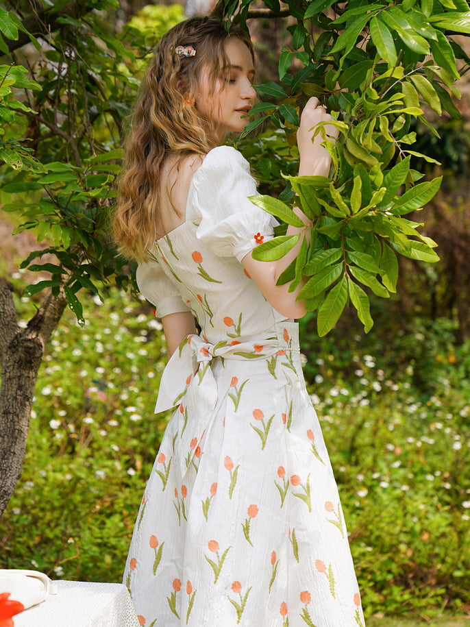 Floral Meadow Cottagecore Skirt