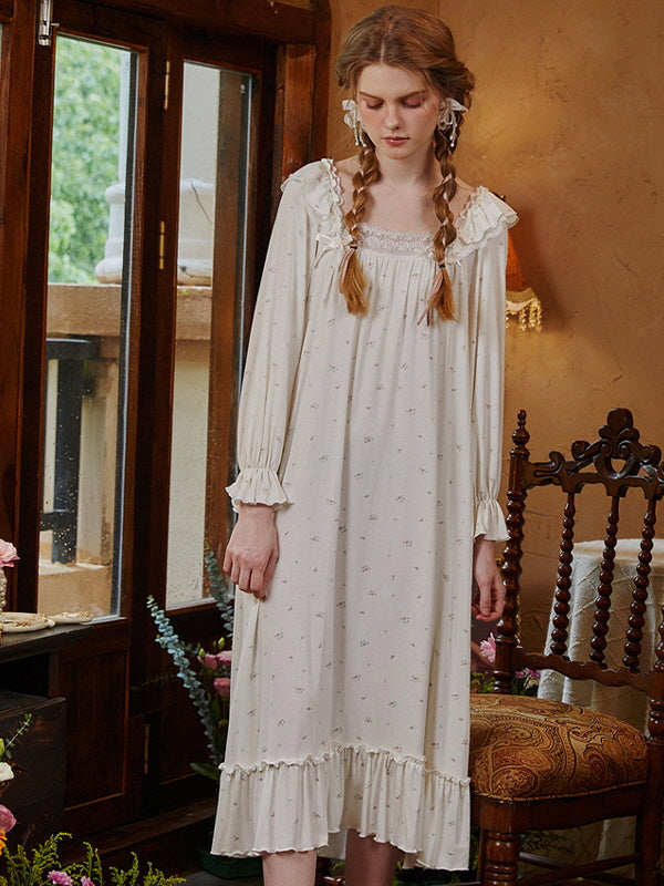 Seraphina Floral Ruffled Nightgown