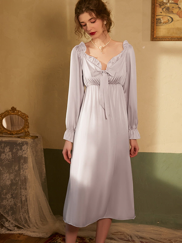 Romantic Cozy Long Sleeve Nightgown
