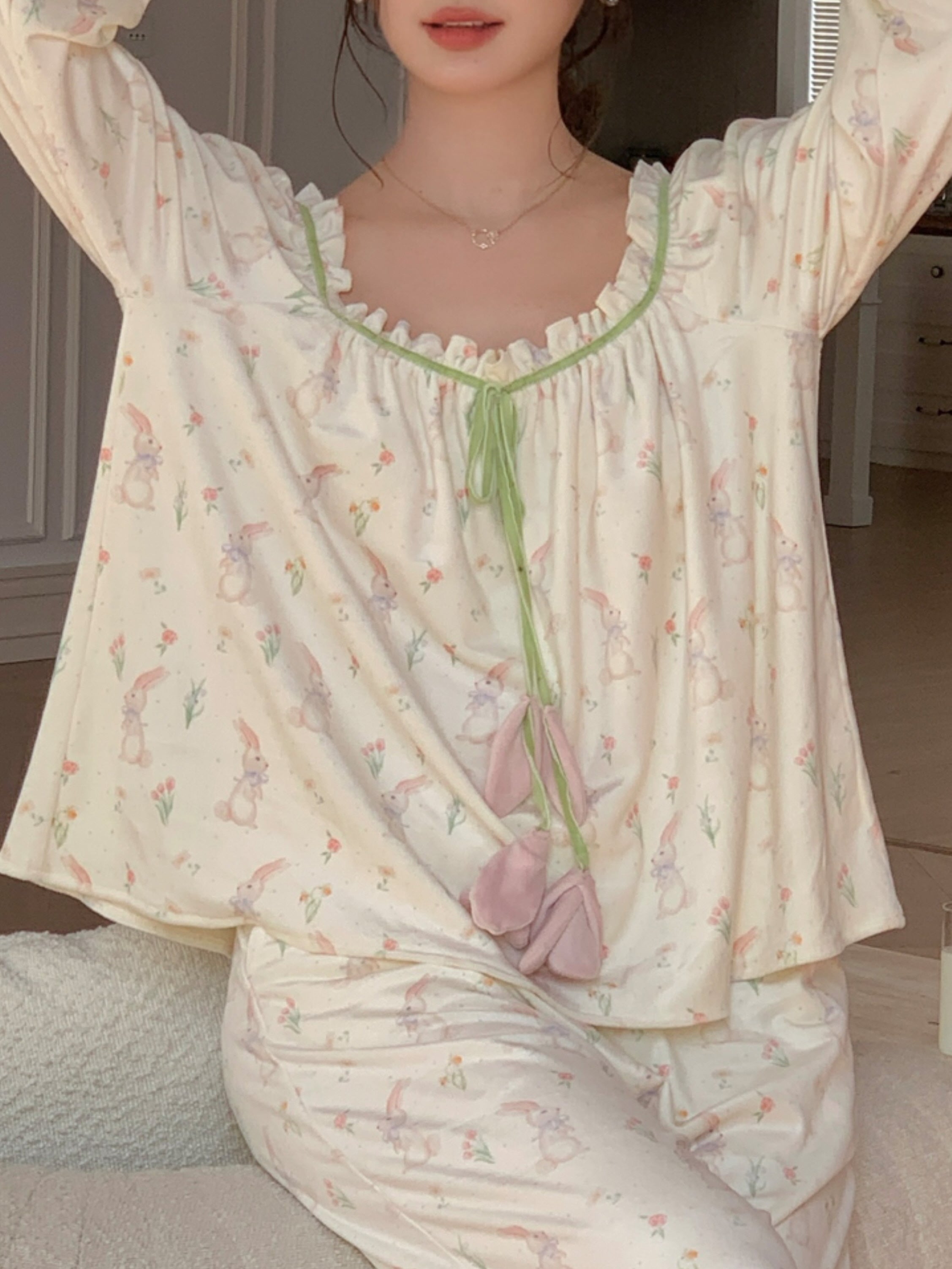 Velvet Bunny Dream Pajama Set
