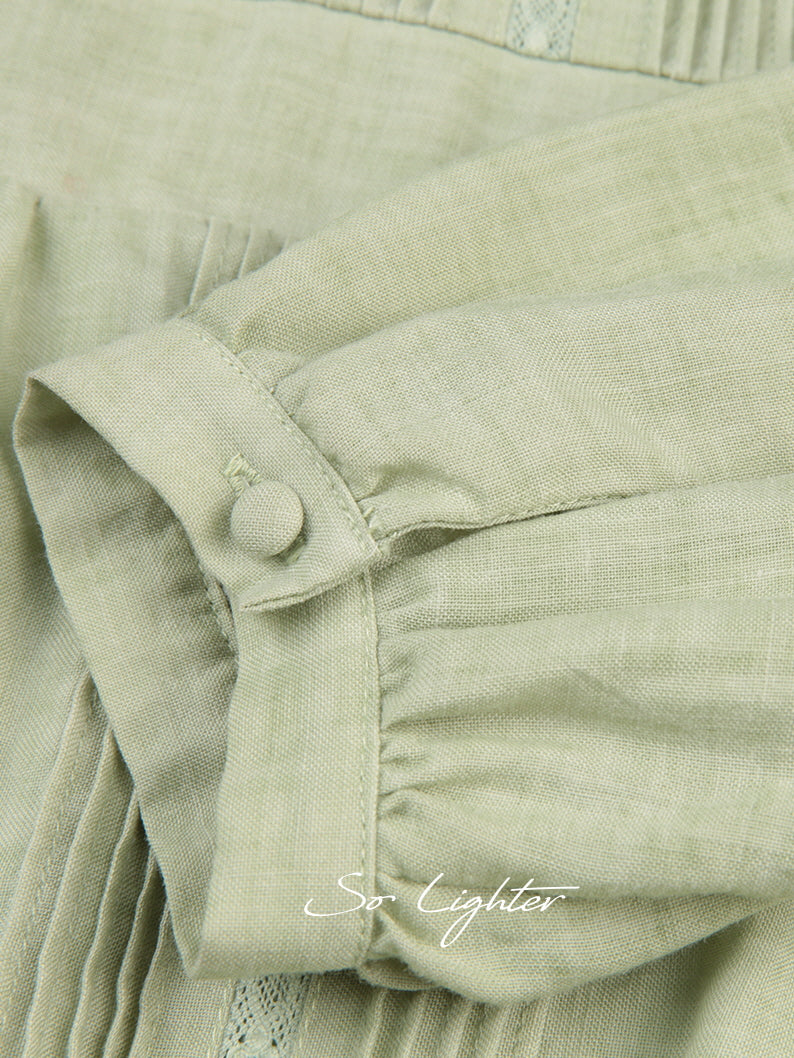 Sage Green Cottagecore Dress