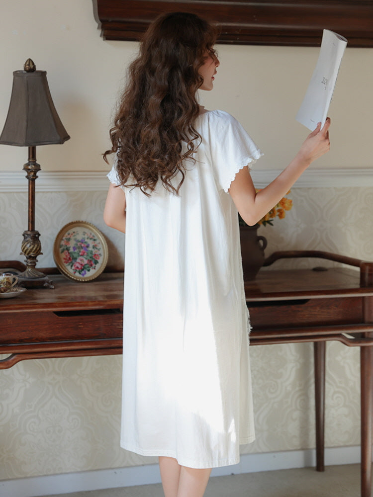 Dreamy Meadow Cotton Nightgown