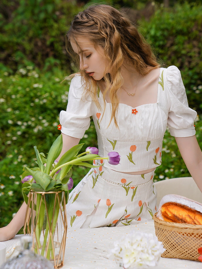 Floral Meadow Cottagecore Skirt
