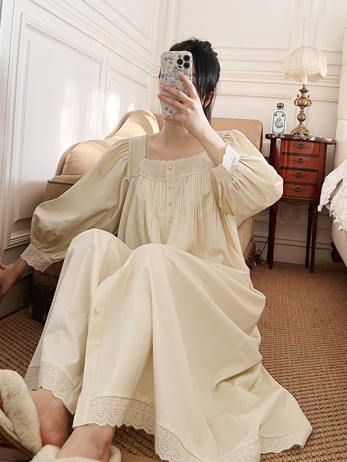 Vintage Charm Cotton Nightgown