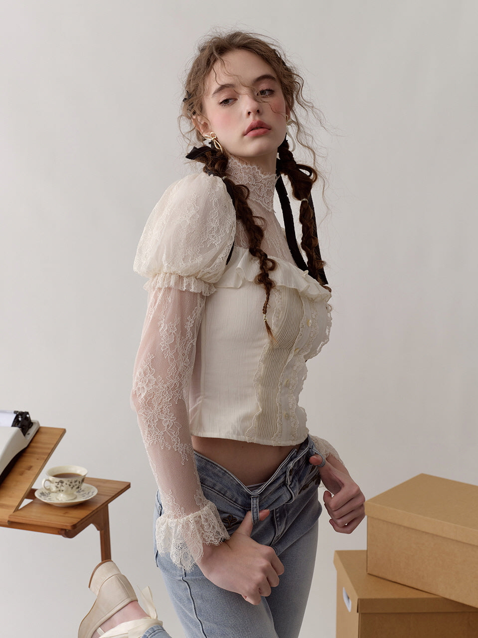 Coquette White Lace Dream Blouse