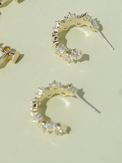 Dazzling Crystal Hoop Earrings