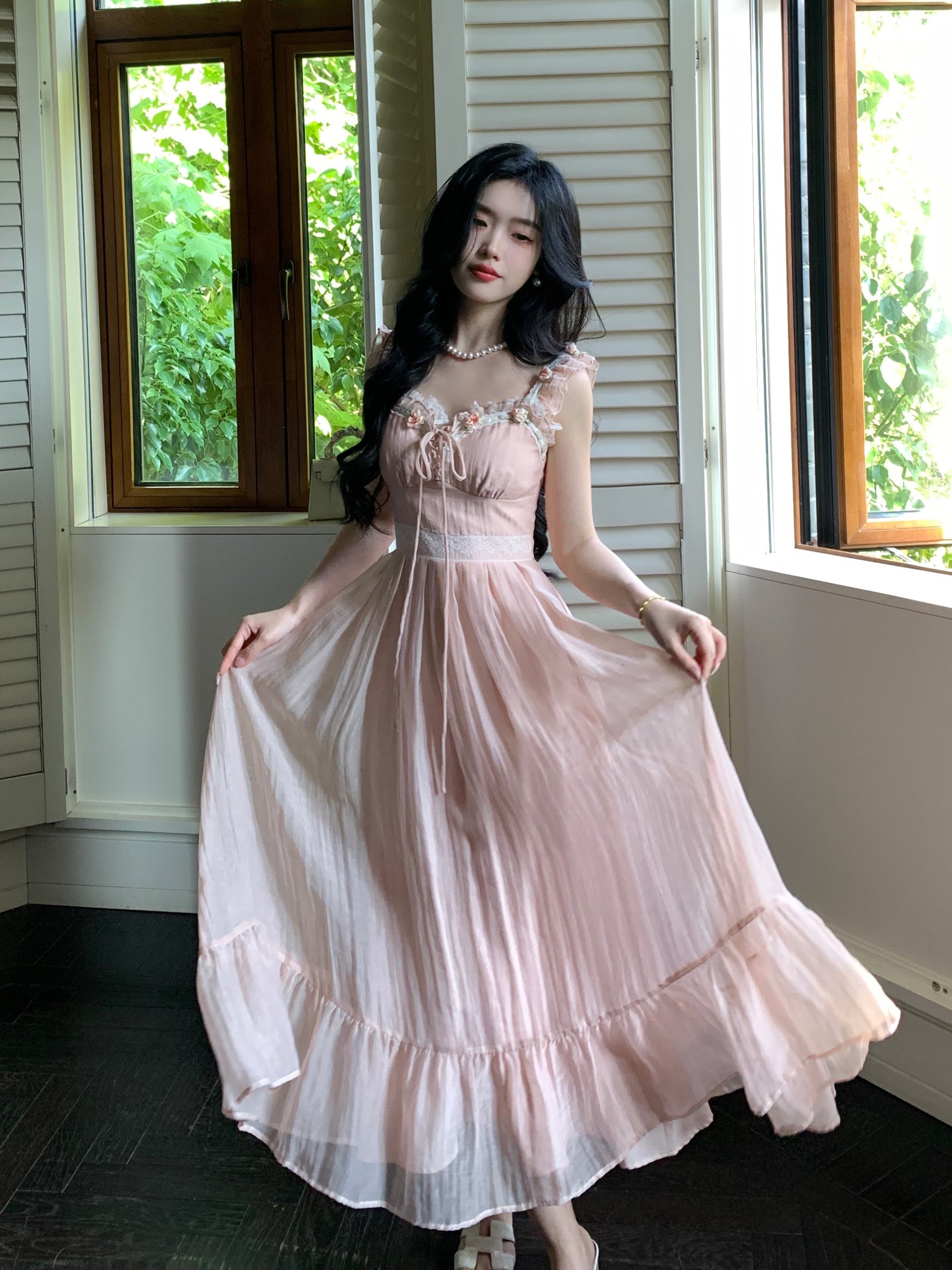 Blush Blossom Fairycore Dress