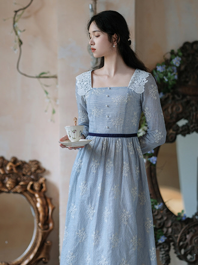 Blue Belle Vintage Lace Dress Blue / M