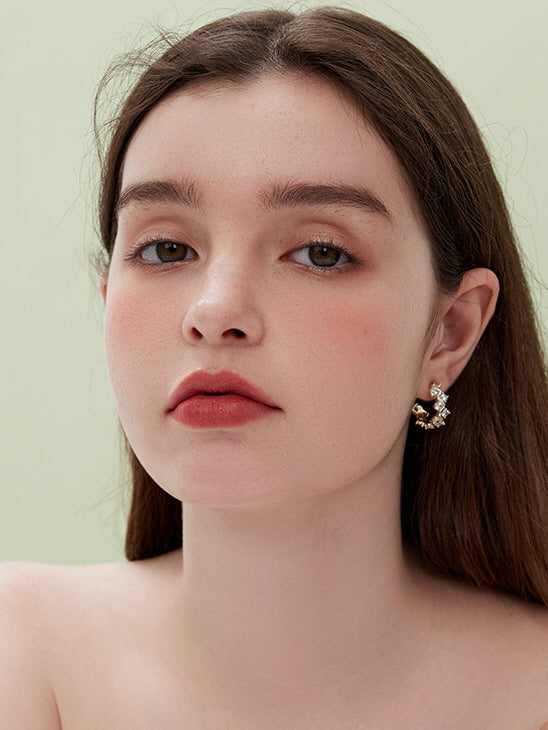 Dazzling Crystal Hoop Earrings