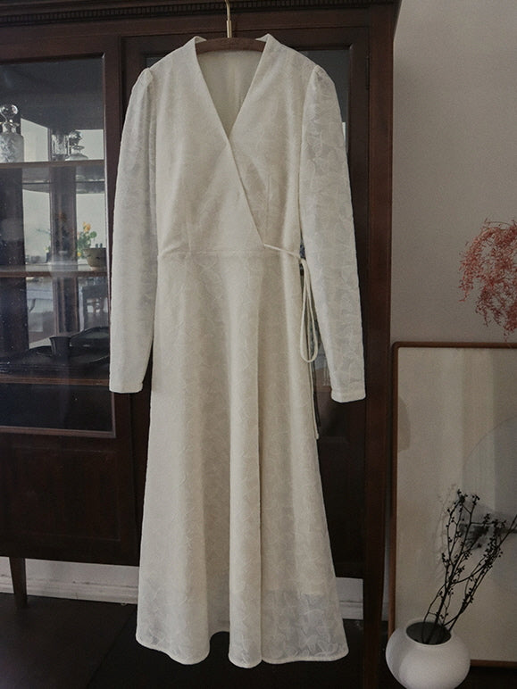 Whispering Petals Wrap Dress