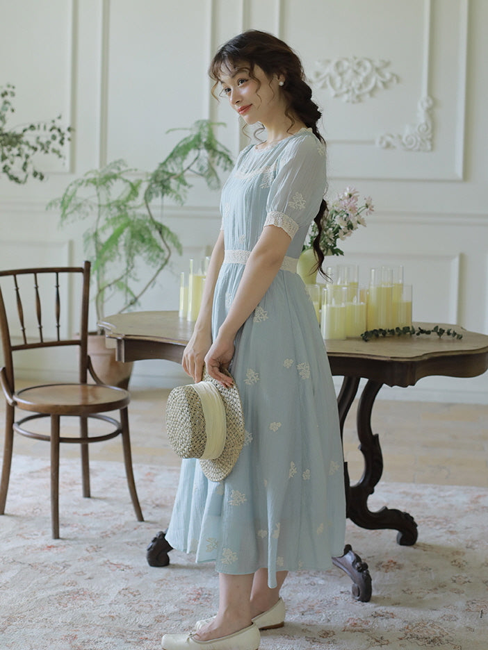 Enchanted Blue Cottagecore Dress