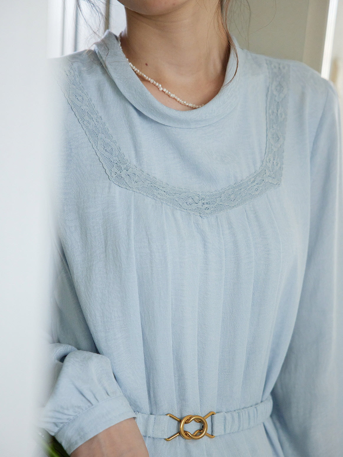 Soft Sky Dream Lace Dress