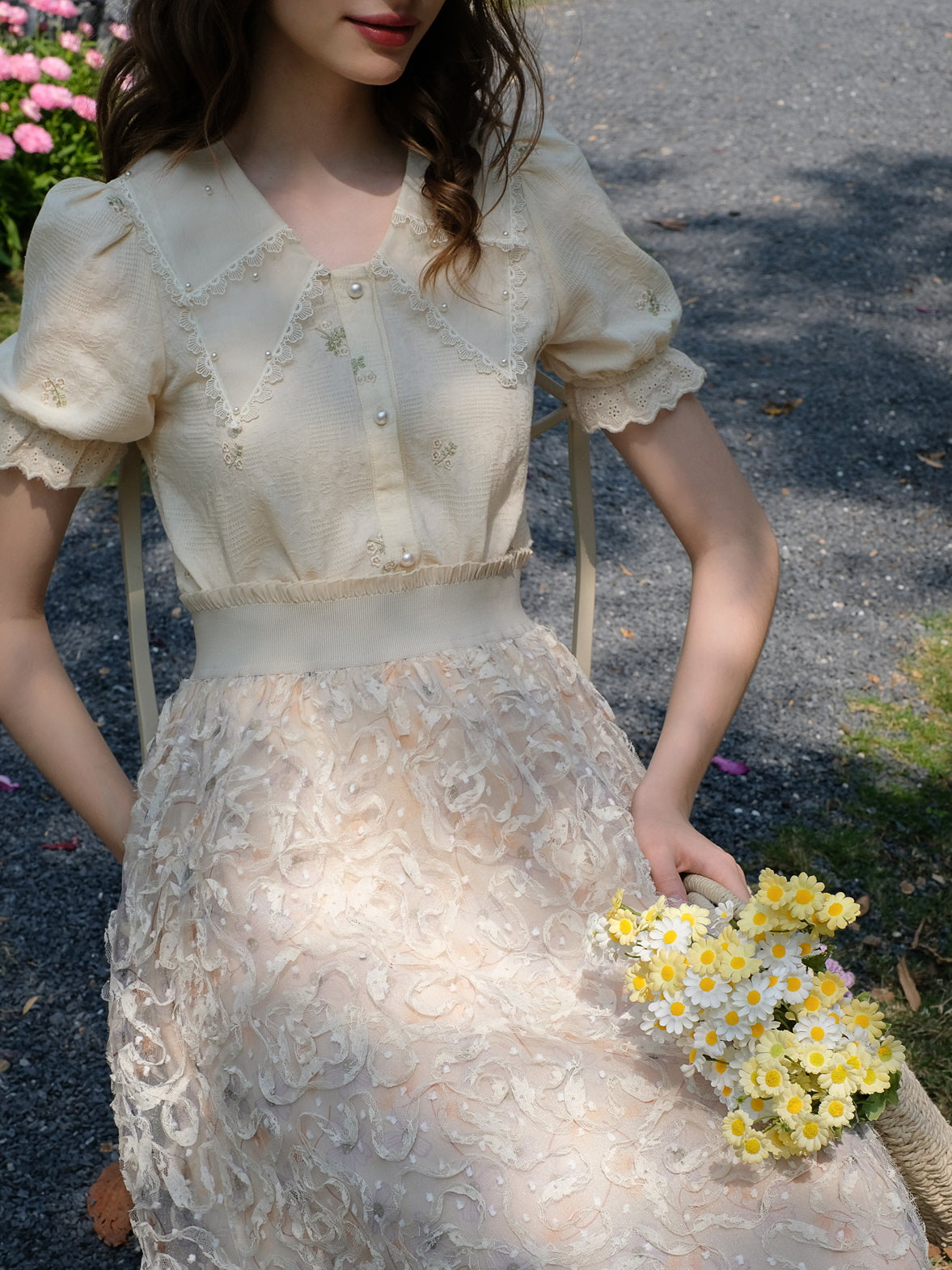 Enchanted Garden Ivory Lace Blouse