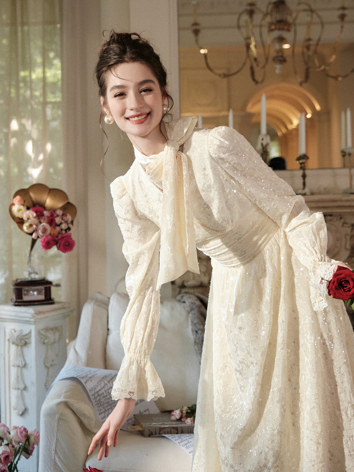 Enchanted Ivory Vintage Lace Dress
