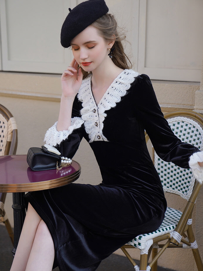 Vintage Velvet Romance Dress