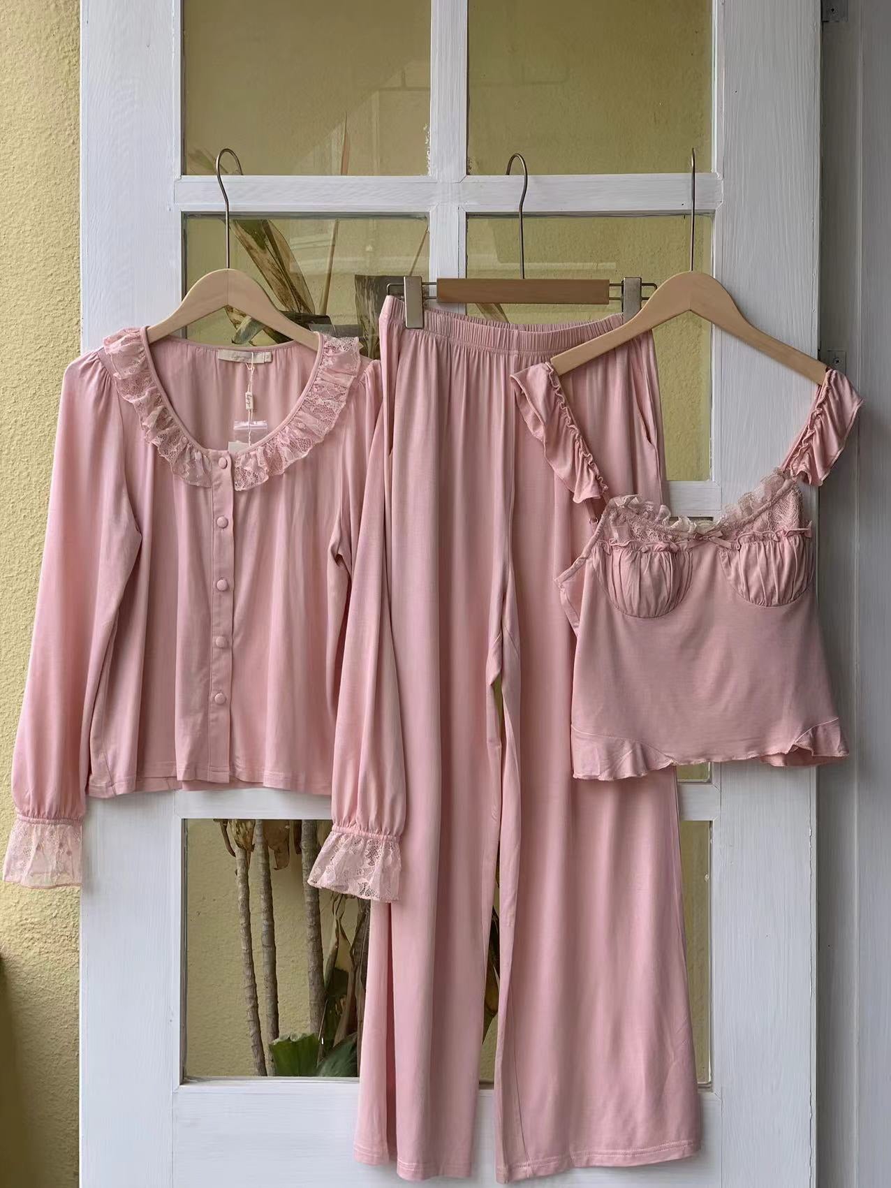 Blush Serenity 3-Piece Loungewear Set