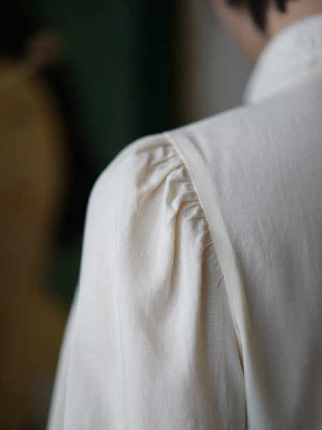 Victorian Elegance Lace Ivory Blouse