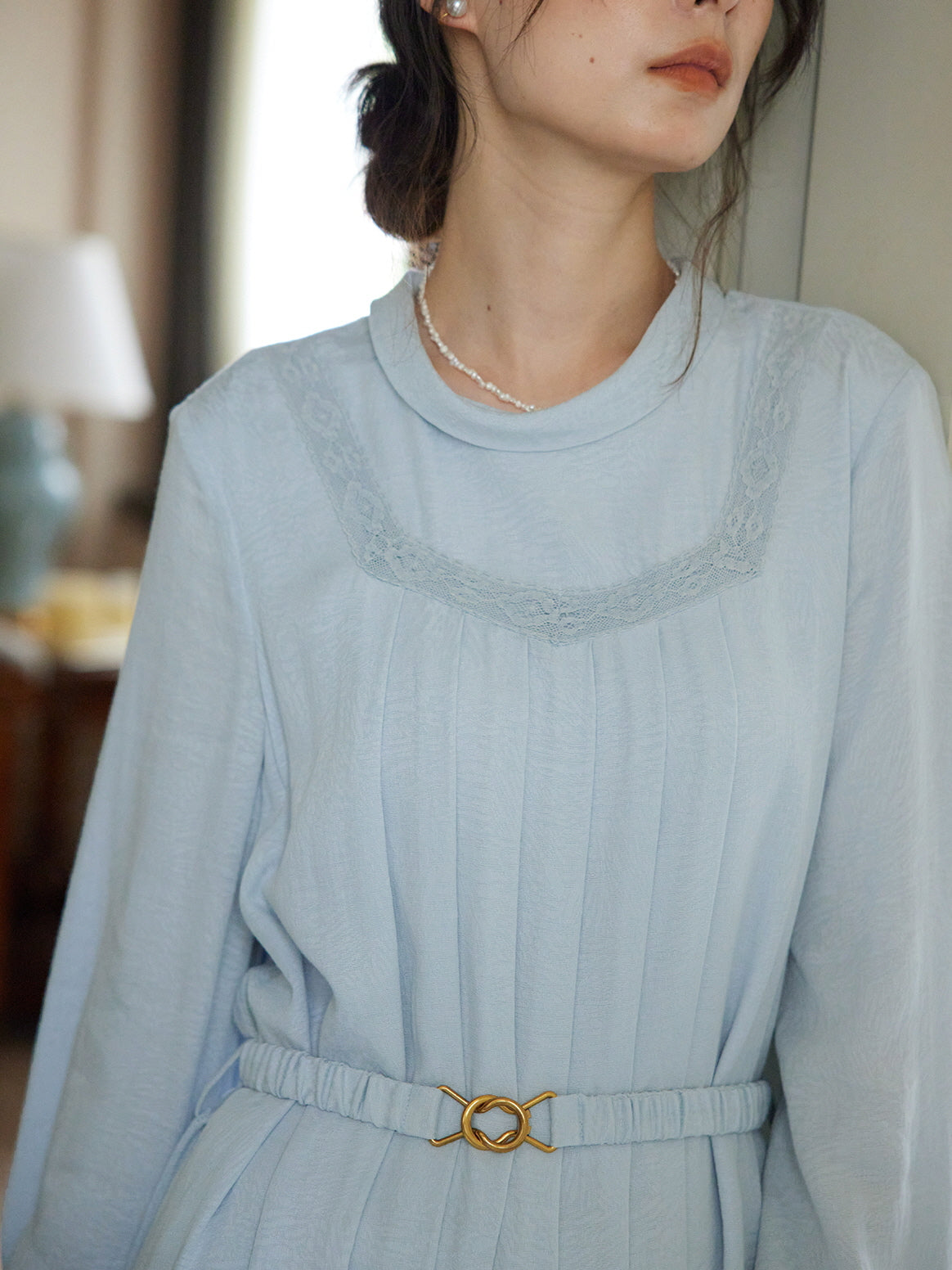 Soft Sky Dream Lace Dress
