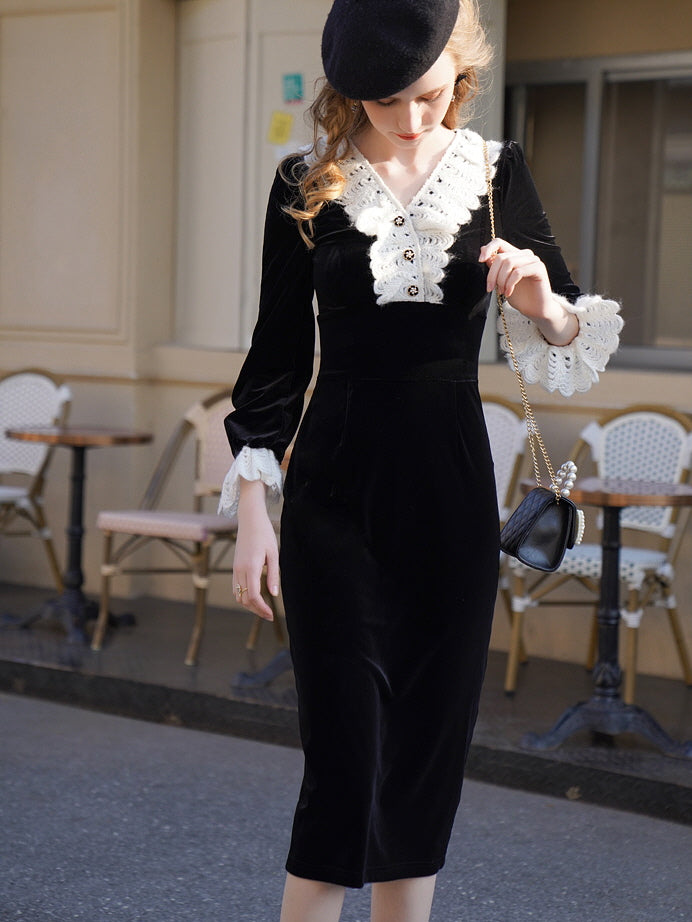 Vintage Velvet Romance Dress