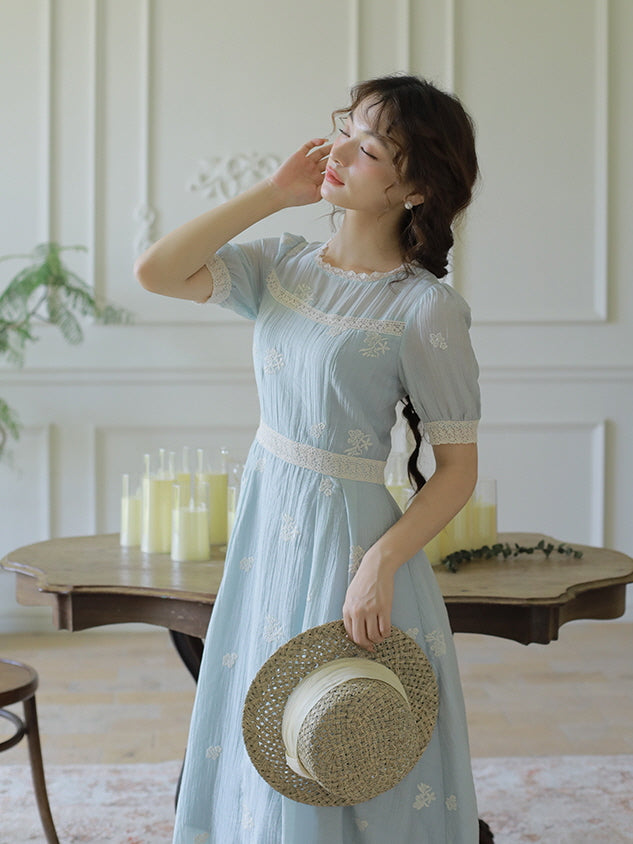 Enchanted Blue Cottagecore Dress