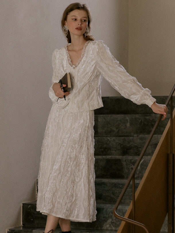 Ethereal Lace Wave Skirt