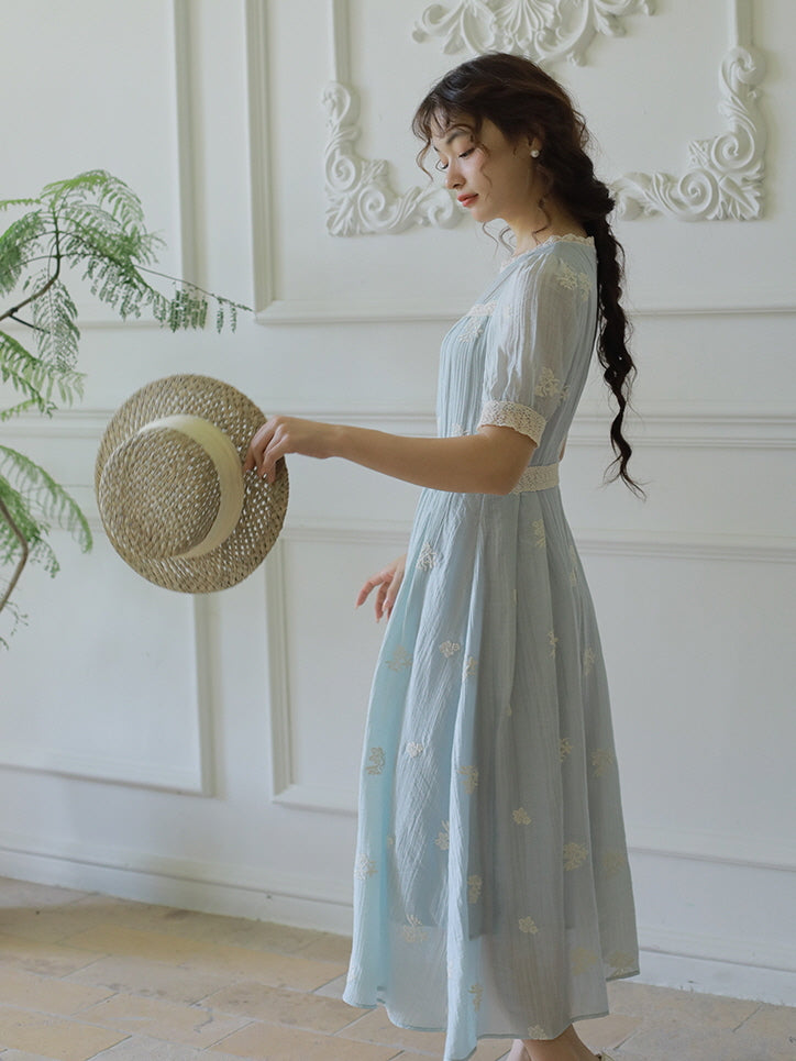 Enchanted Blue Cottagecore Dress