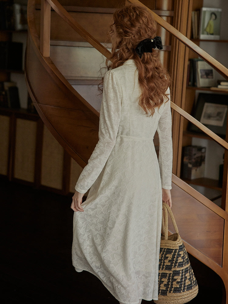 Whispering Petals Wrap Dress