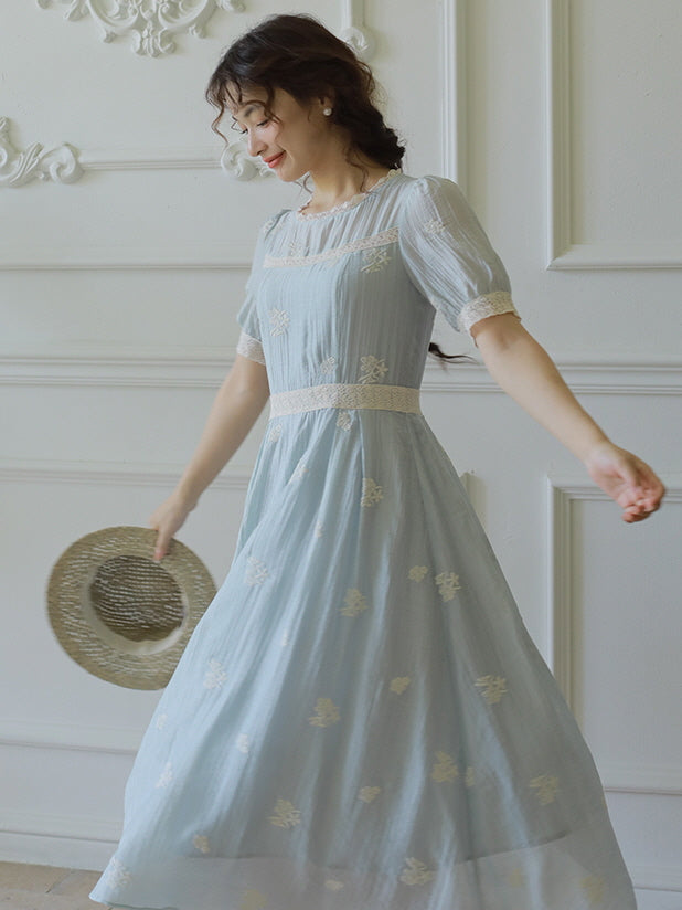 Enchanted Blue Cottagecore Dress
