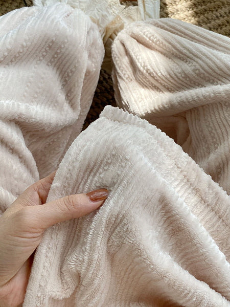 Velvet Dreams Lace Trim Pajama Set