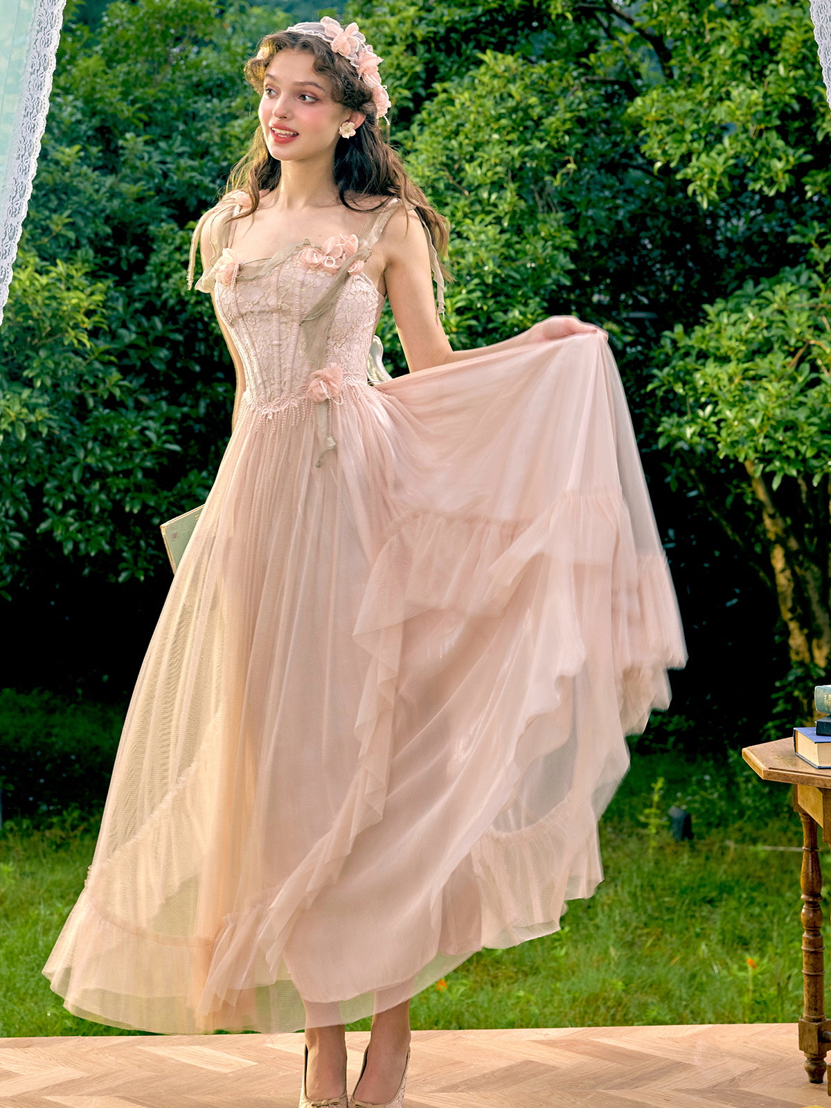 Royal Princess Pink Aesthetic Dress