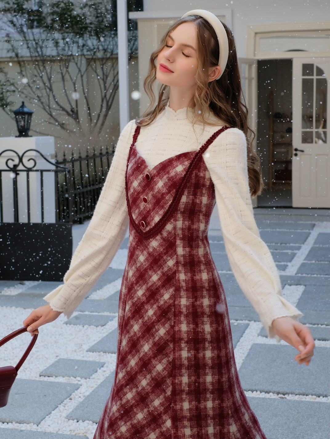 Vintage-Inspired Plaid A-Line Dress