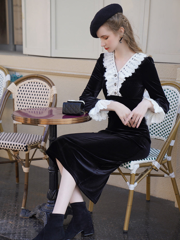 Vintage Velvet Romance Dress