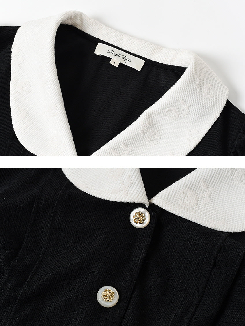 Vintage Corduroy Elegance Dress