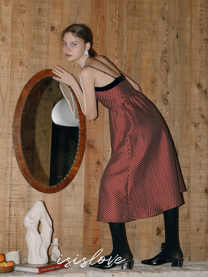 Vintage Charm Polka Dot Midi Dress