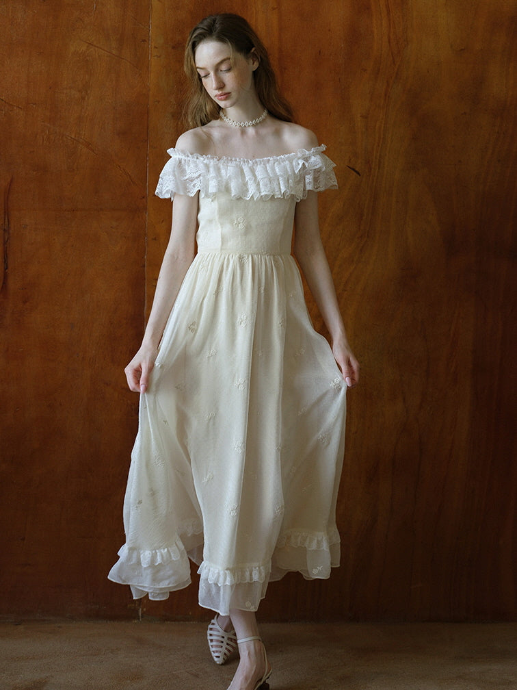 Enchanted Ruffles Light Yellow Fairy Dress