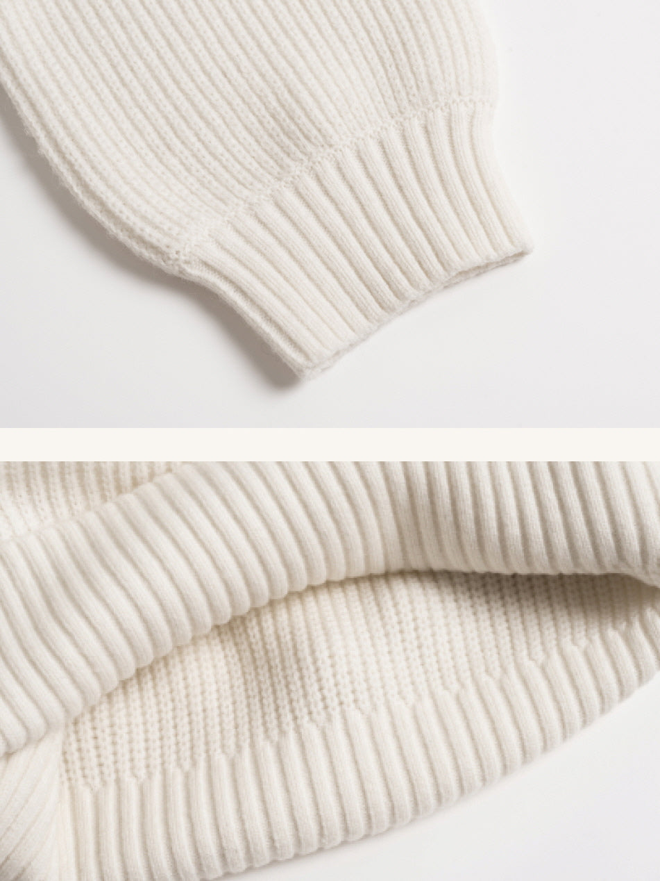 Vintage Lace Collar Knit Sweater