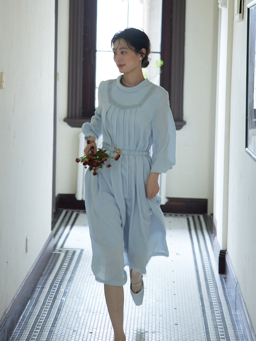 Soft Sky Dream Lace Dress