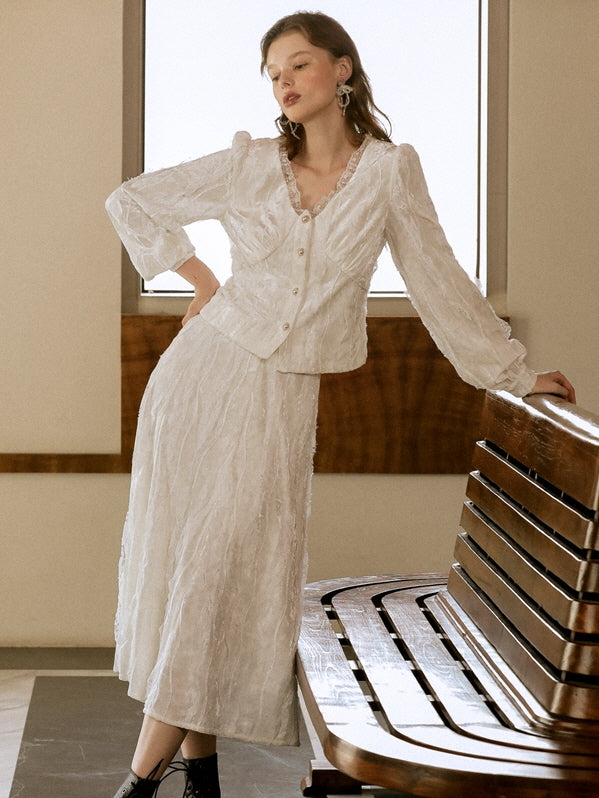 Ethereal Lace Wave Skirt