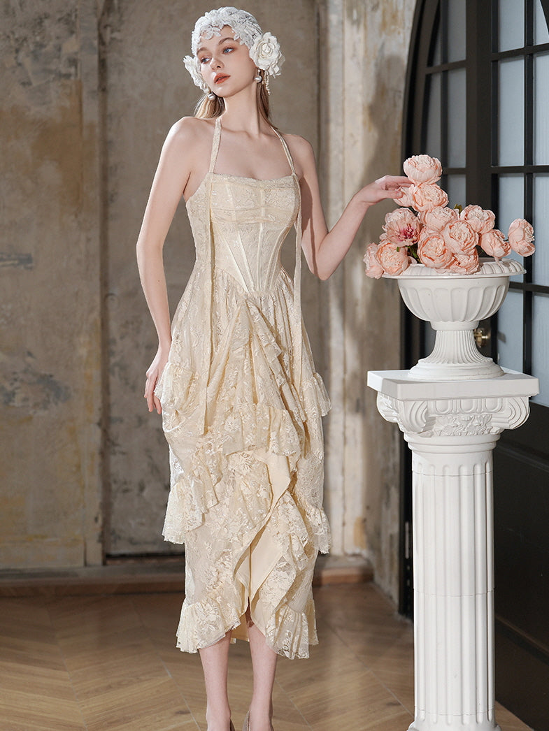 Victorian Elegance Lace Corset Dress