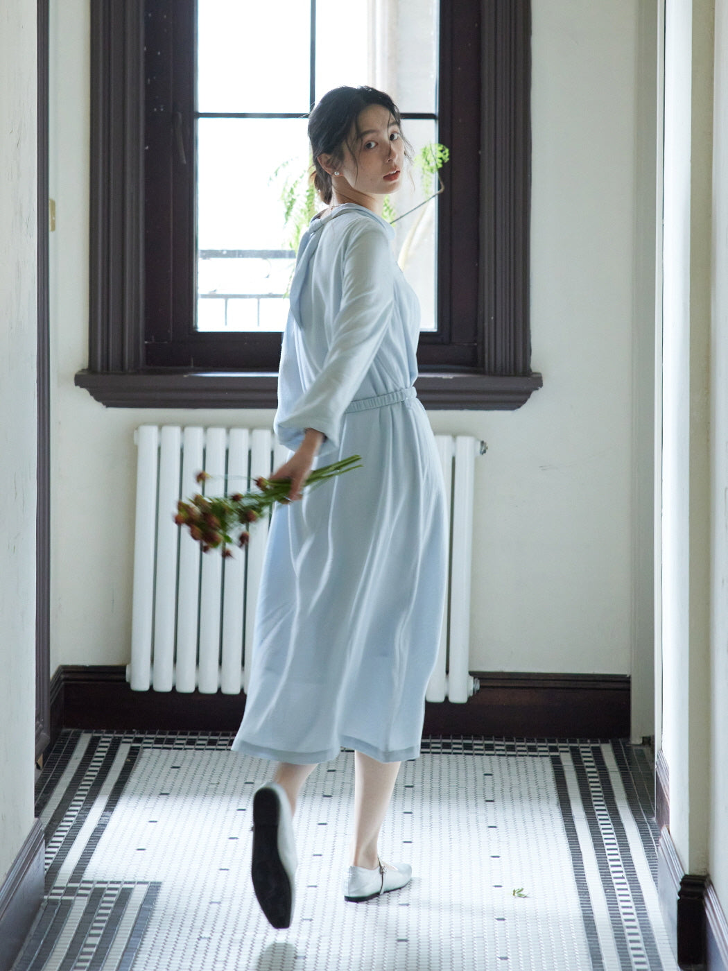 Soft Sky Dream Lace Dress