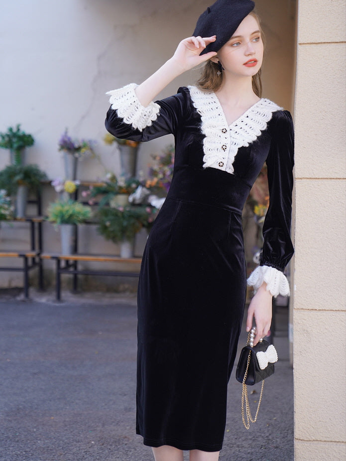 Vintage Velvet Romance Dress