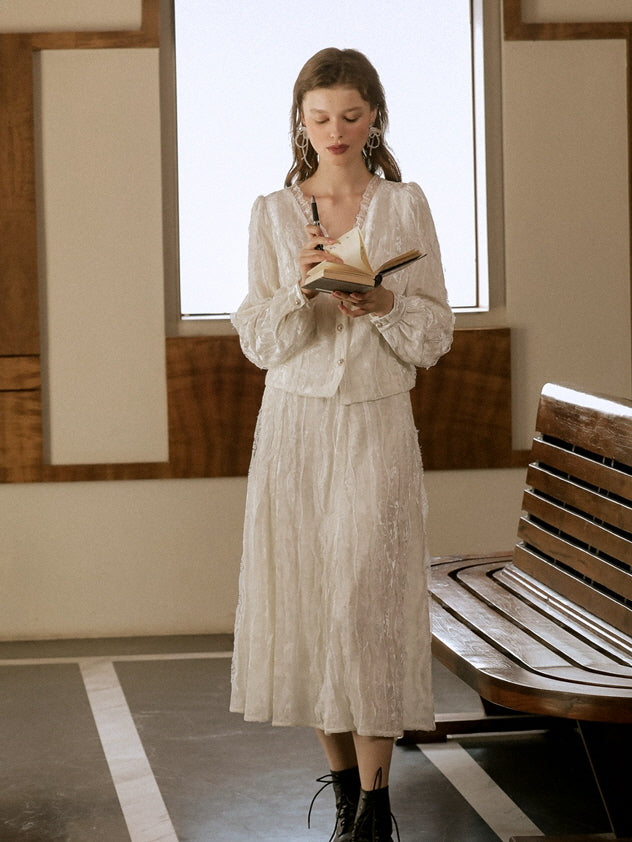 Ethereal Lace Wave Skirt