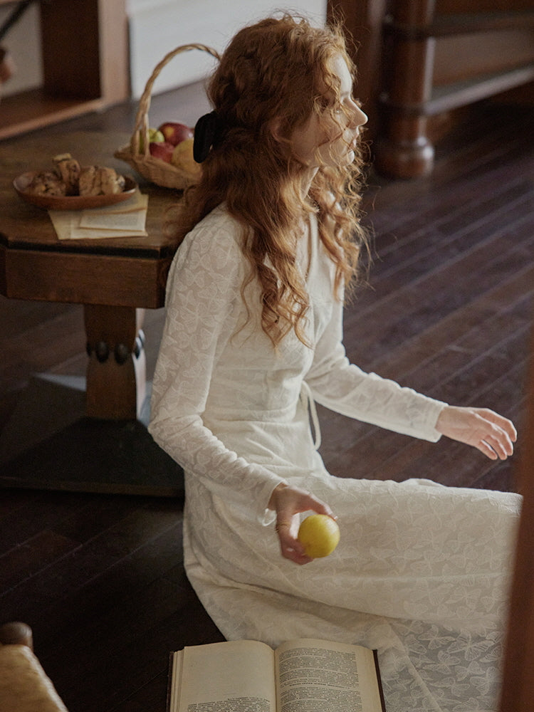 Whispering Petals Wrap Dress