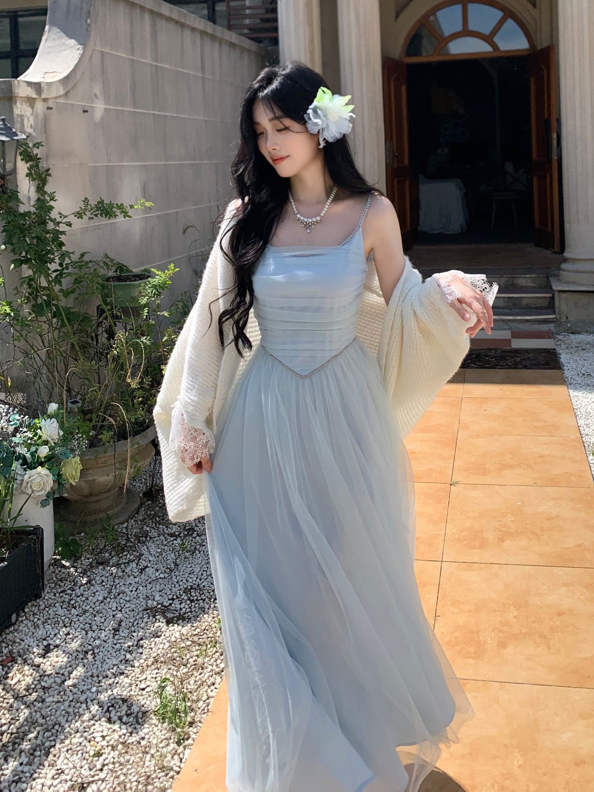 Dreamy Sky Blue Tulle Gown Dreamy Sky Blue Tulle Gown