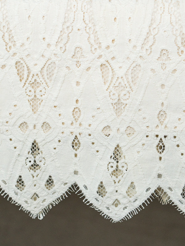 Ivory Lace Vintage Midi Dress